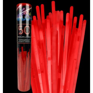 50 Bracelets fluo rouge