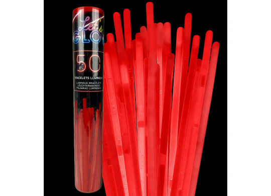 50 Bracelets fluo rouge