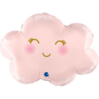 Ballon aluminium forme nuage rose
