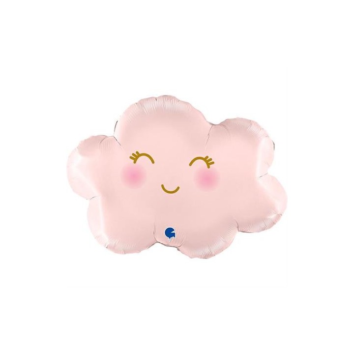 Ballon aluminium forme nuage rose