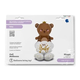 Ballon aluminium geant petit ours my baby
