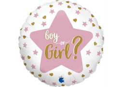 Ballon aluminium rond boy or girl