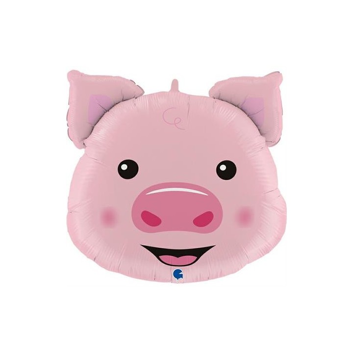 Ballon aluminium forme tete de cochon