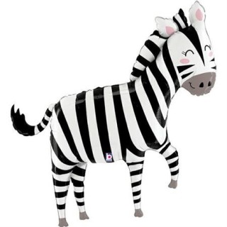 Ballon aluminium forme zebre