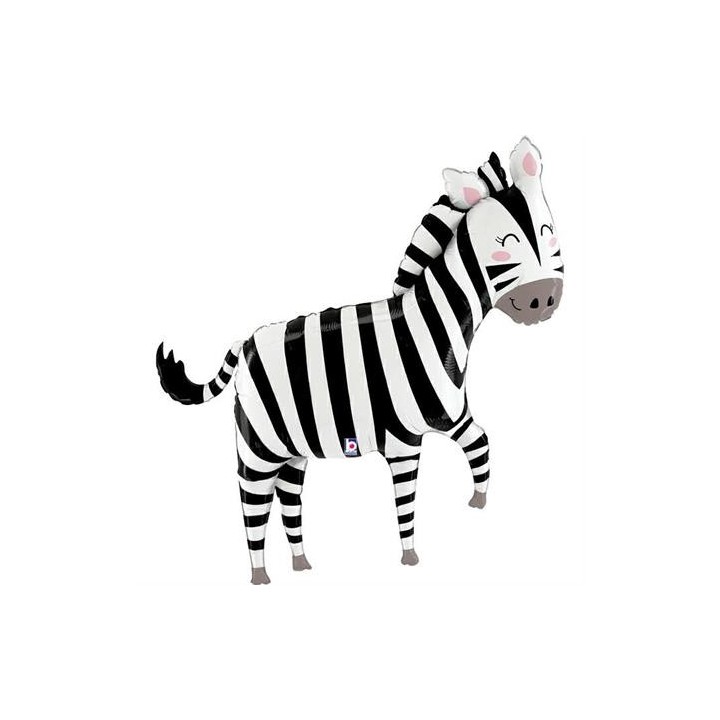 Ballon aluminium forme zebre