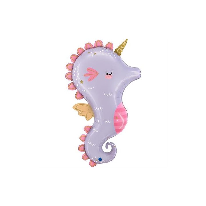 Ballon aluminium forme hippocampe magique