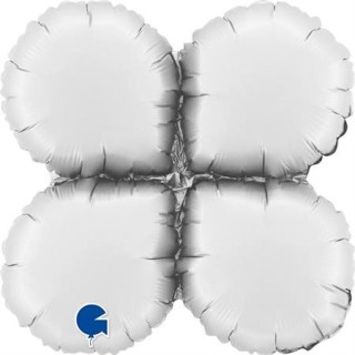 Base ballon aluminium ronde blanche MM
