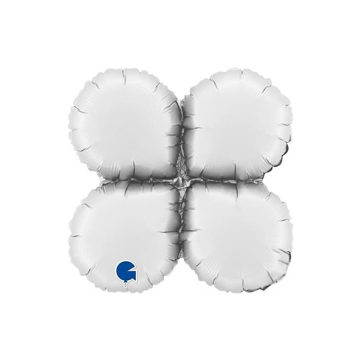 Base ballon aluminium ronde blanche MM
