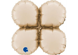 Base ballon aluminium ronde creme MM