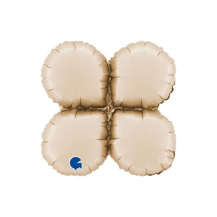 Base ballon aluminium ronde creme GM