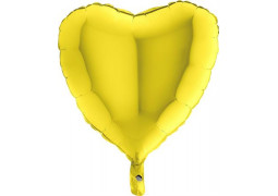 Ballon aluminium coeur jaune