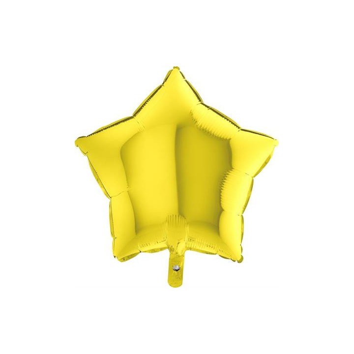 Ballon aluminium étoile jaune