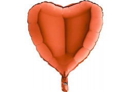 Ballon aluminium coeur orange