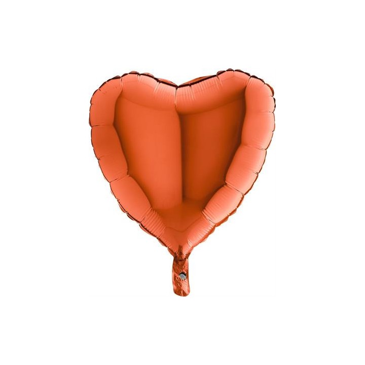 Ballon aluminium coeur orange