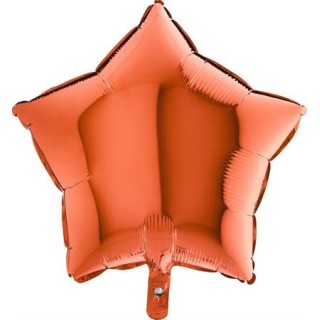 Ballon aluminium étoile orange