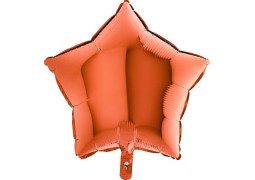 Ballon aluminium étoile orange