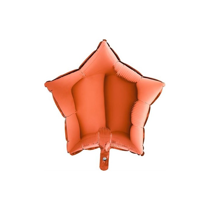 Ballon aluminium étoile orange