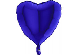 Ballon aluminium coeur bleu foncé