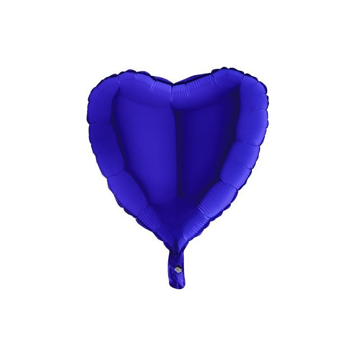 Ballon aluminium coeur bleu foncé