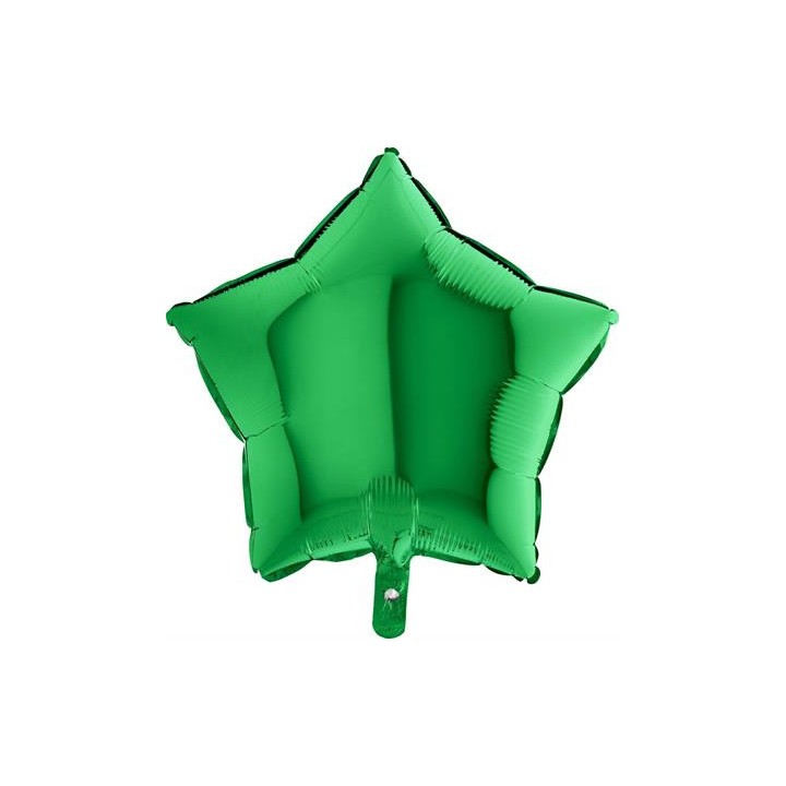 Ballon aluminium étoile verte
