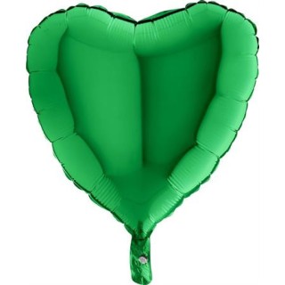 Ballon aluminium coeur vert