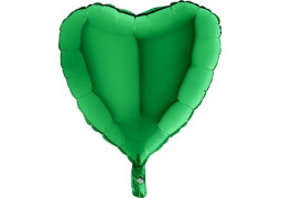 Ballon aluminium coeur vert