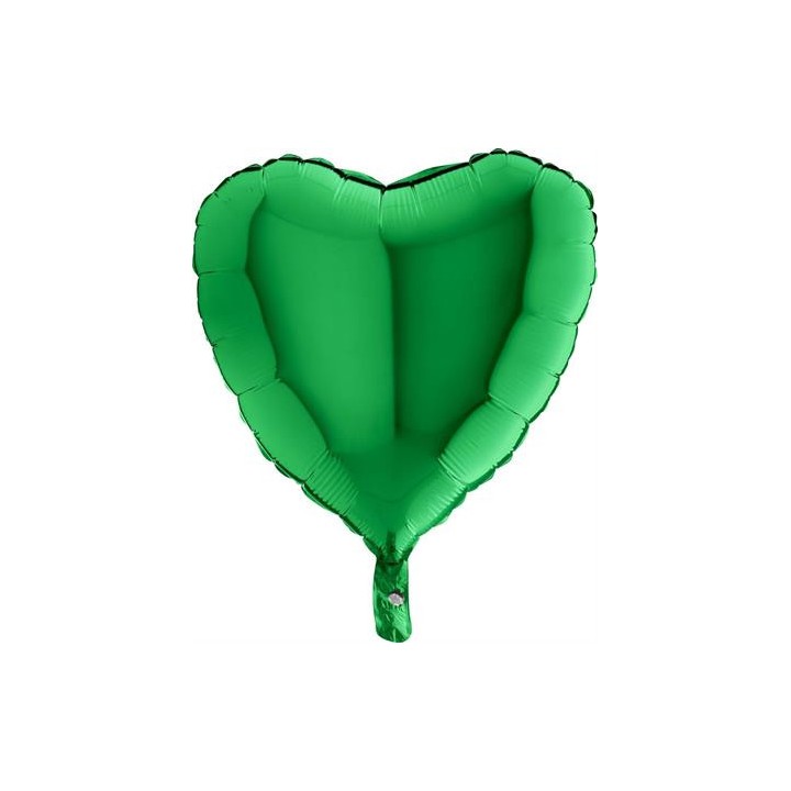 Ballon aluminium coeur vert