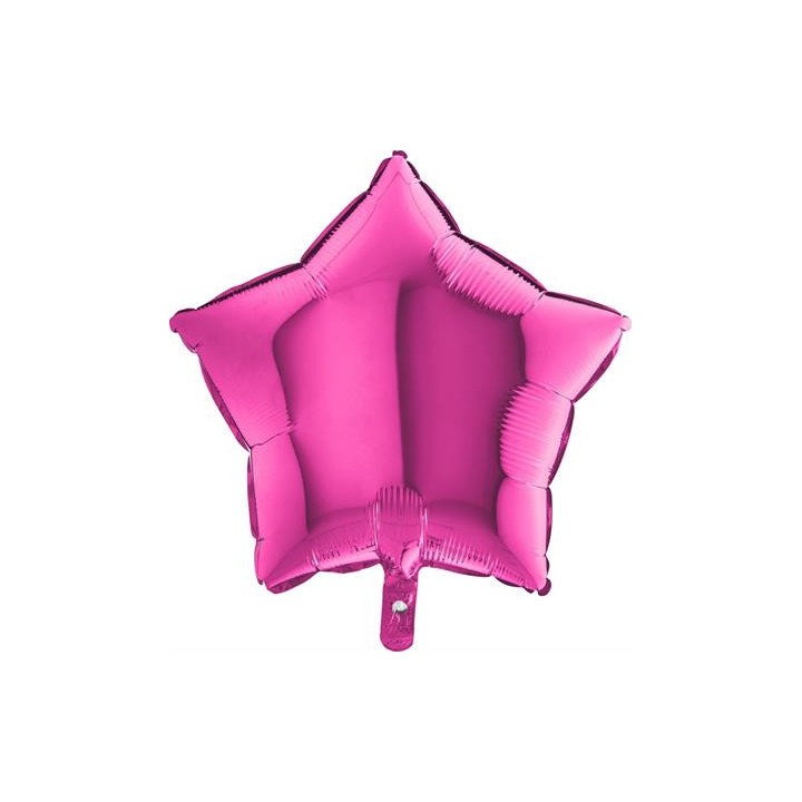 Ballon aluminium étoile fuschia