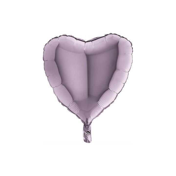 Ballon aluminium coeur lilas