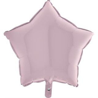 Ballon aluminium étoile rose pastel