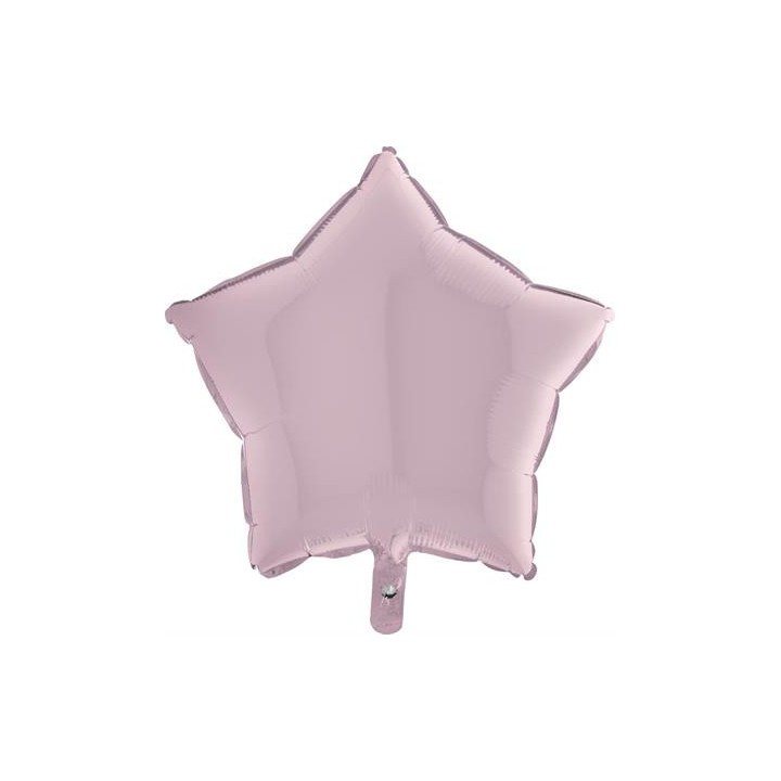 Ballon aluminium étoile rose pastel