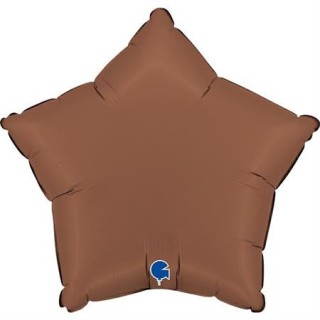 Ballon aluminium étoile chocolat mat