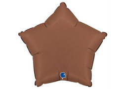 Ballon aluminium étoile chocolat mat