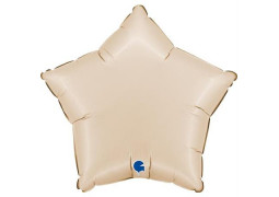 Ballon aluminium étoile crème mat
