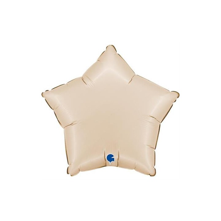 Ballon aluminium étoile crème mat