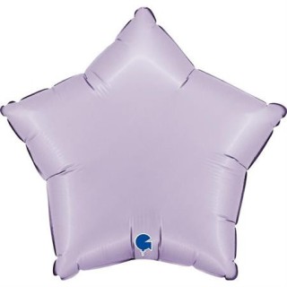 Ballon aluminium étoile lilas mat
