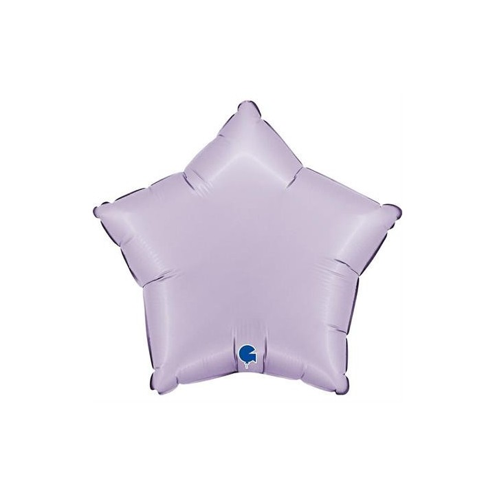 Ballon aluminium étoile lilas mat