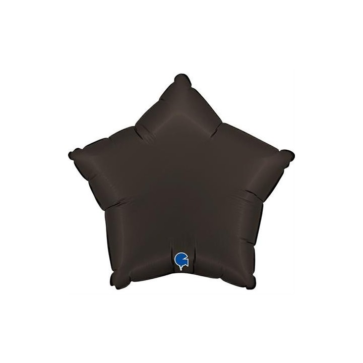 Ballon aluminium étoile noir mat