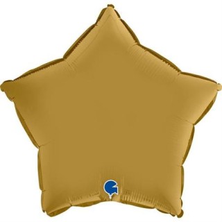 Ballon aluminium étoile or mat