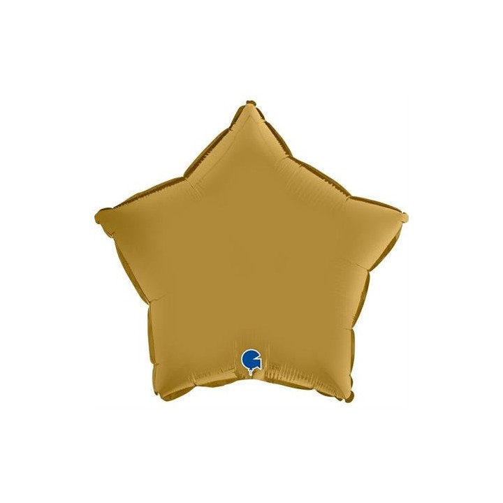 Ballon aluminium étoile or mat