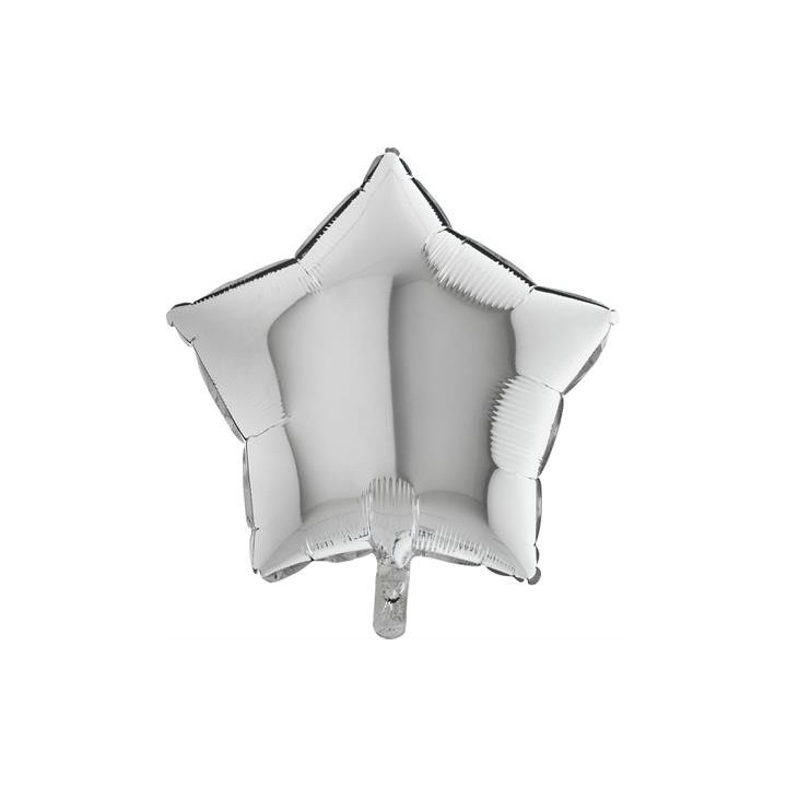 Ballon aluminium étoile argent