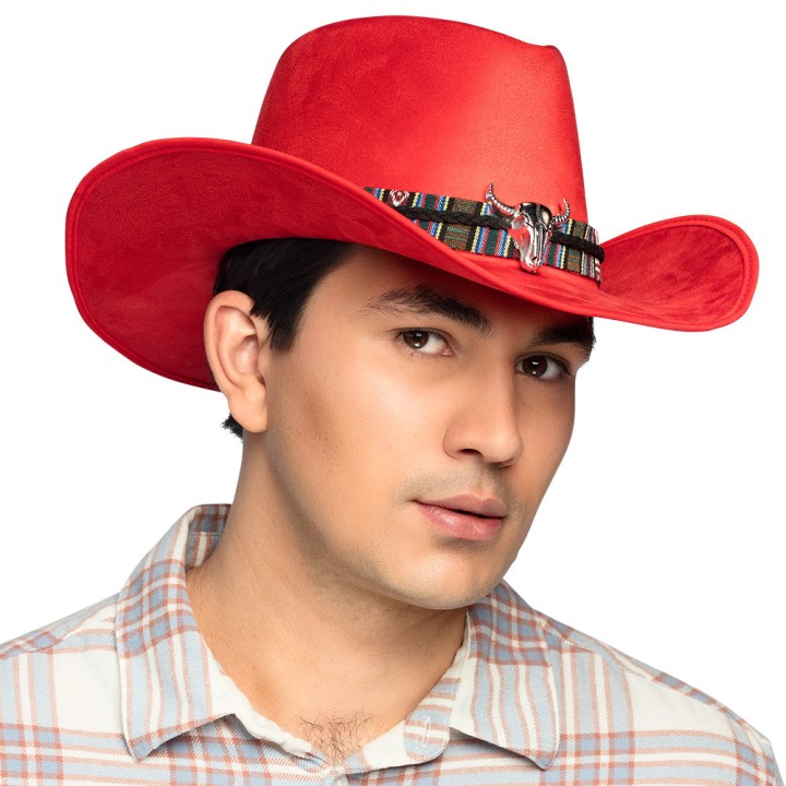 Chapeau cow boy Django rouge