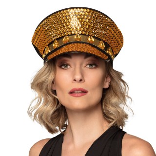 Casquette sequins or