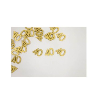 Confettis de table 40 bois or