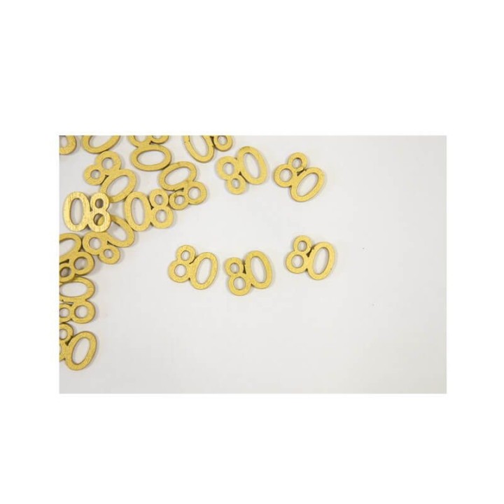 Confettis de table 80 bois or