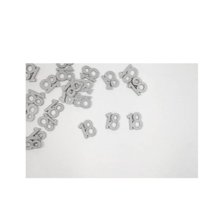 Confettis de table 18 bois argent
