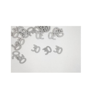 Confettis de table 30 bois argent