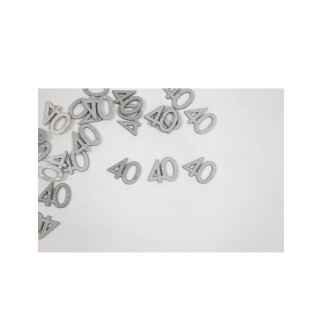 Confettis de table 40 bois argent