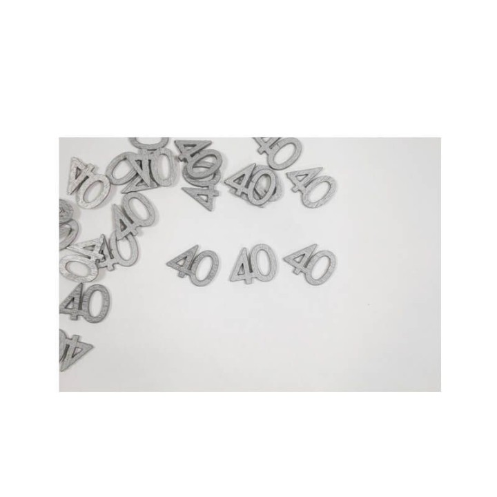 Confettis de table 40 bois argent