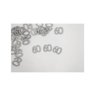 Confettis de table 60 bois argent